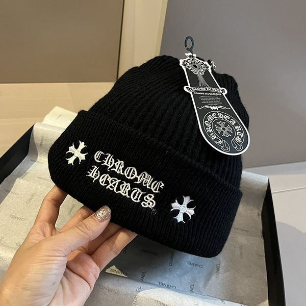 セレブ多数愛用 クロムハーツ★Logo Beanie ロゴ ビーニー ワッチキャップ 偽物 Kul06368